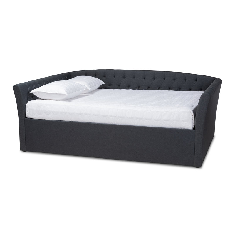 Eppie Upholstered Daybed, Queen, Dark Gray
