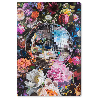 Floral Disco Canvas Pink Pop Wall Art by Art Remedy