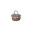 Wicker Small Double Lidded Picnic Basket with Lining-1057214477