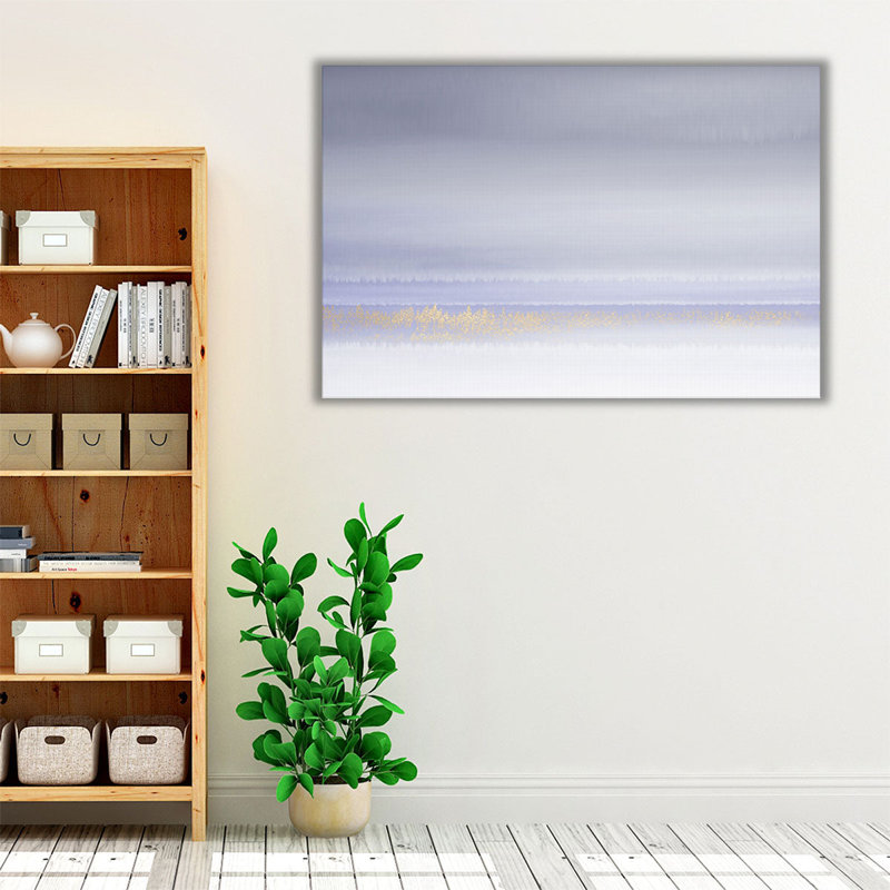 Lilas horizon 1 - reproduction d'art sur toile, H 32 po x l 48 po
