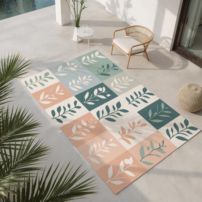 Tapis d'intérieur et d'extérieur en toile Verdant, Rectangulaire 3 pi x 5 pi