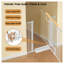 Barrière de sécurité extra haute en acier, H 53,15 po x l 29,53 po à 40,16 po, barrière de sécurité blanche pour grands chiens et chats