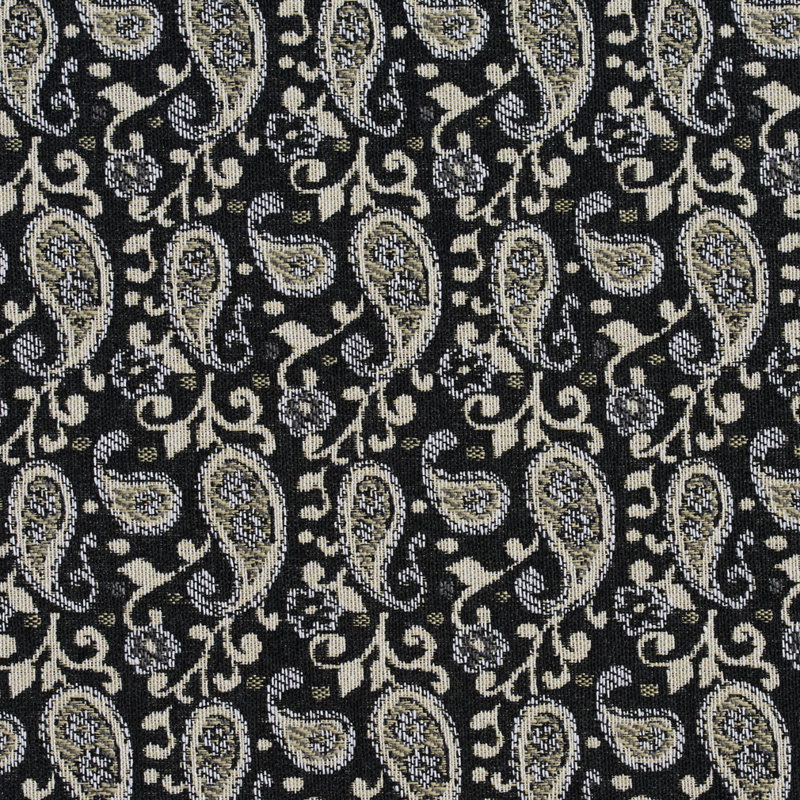 Tissu cachemire, Noir 3