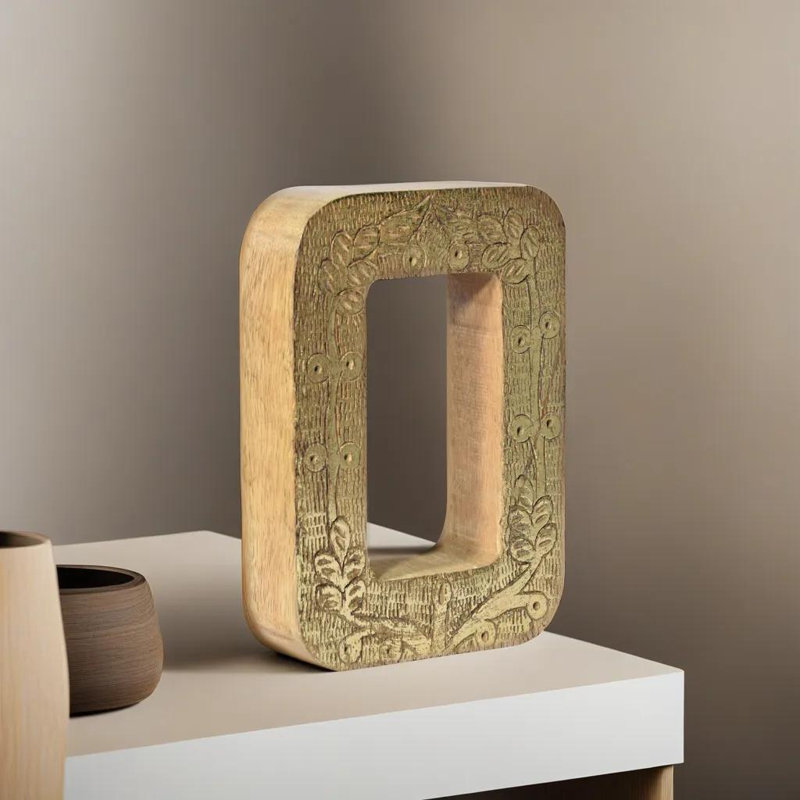 Haddam Text & Numbers Letter Block, Gold, 0
