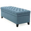Rangement en tissu bleu avec pieds en bouleau et en construction-215961042