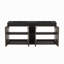 Meuble-lavabo autoportant 72 po avec lavabo en chêne fumé 72 po pour salle de bain moderne, lavabo à une pièce en quartz noir sans drain ni robinet, LTL-125847742-125847743