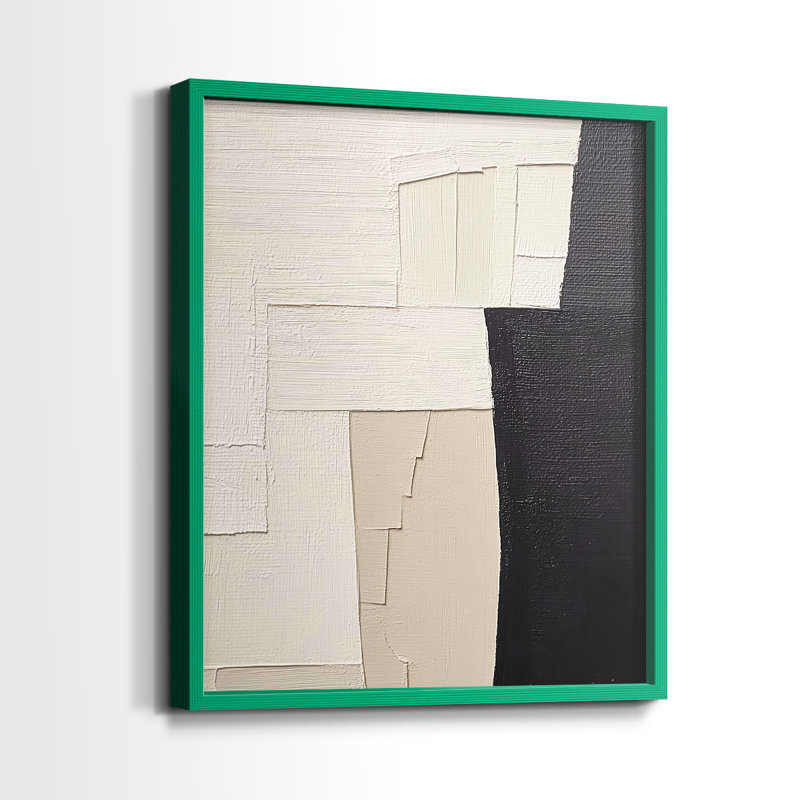 "ABSTRACT Series DCLXIX" par J Paul, Blanc / Blanc, H 15 po x l 12 po