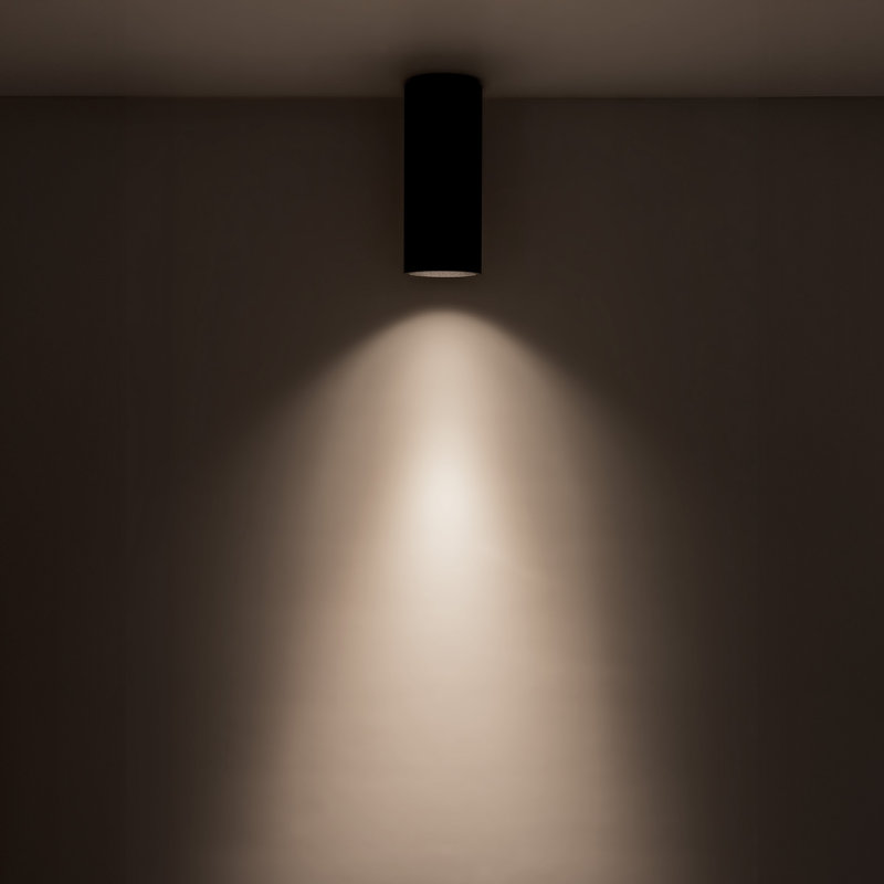 Lorna 1 - Light LED Flush Mount, Black, 14 W, 7.5" H x 3.25" W x 3.25" D