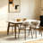 4 - Person White Rectangular Sintered Stone Stone Tabletop Dining Table Set