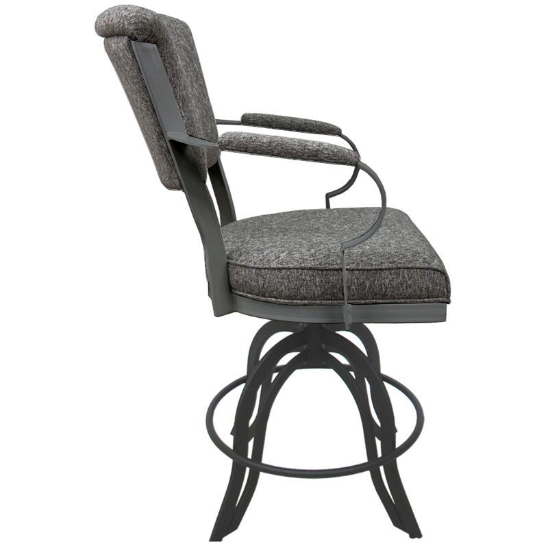 26" Majave Grey - Black, Grey, Bar Stool (26” Seat Height)
