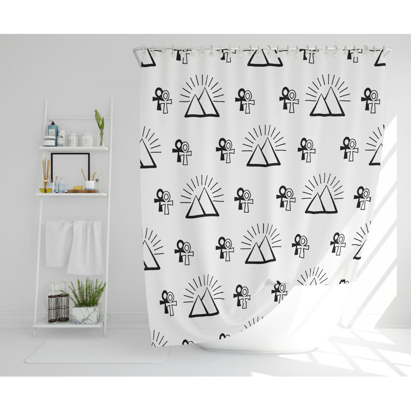 Regner 2 Piece Polyester Shower Curtain Set, 168cm H x 168cm W