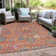 Machine Washable Indoor/Outdoor Xhevrie Orange Rug