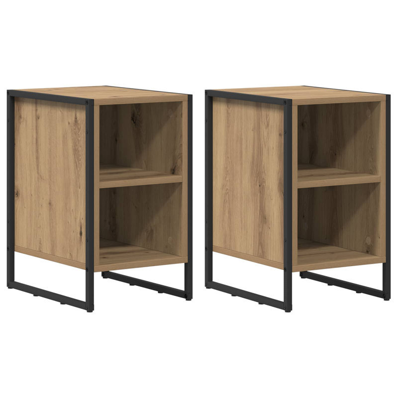 39.5 cm W Bedside Table, Artisian Oak