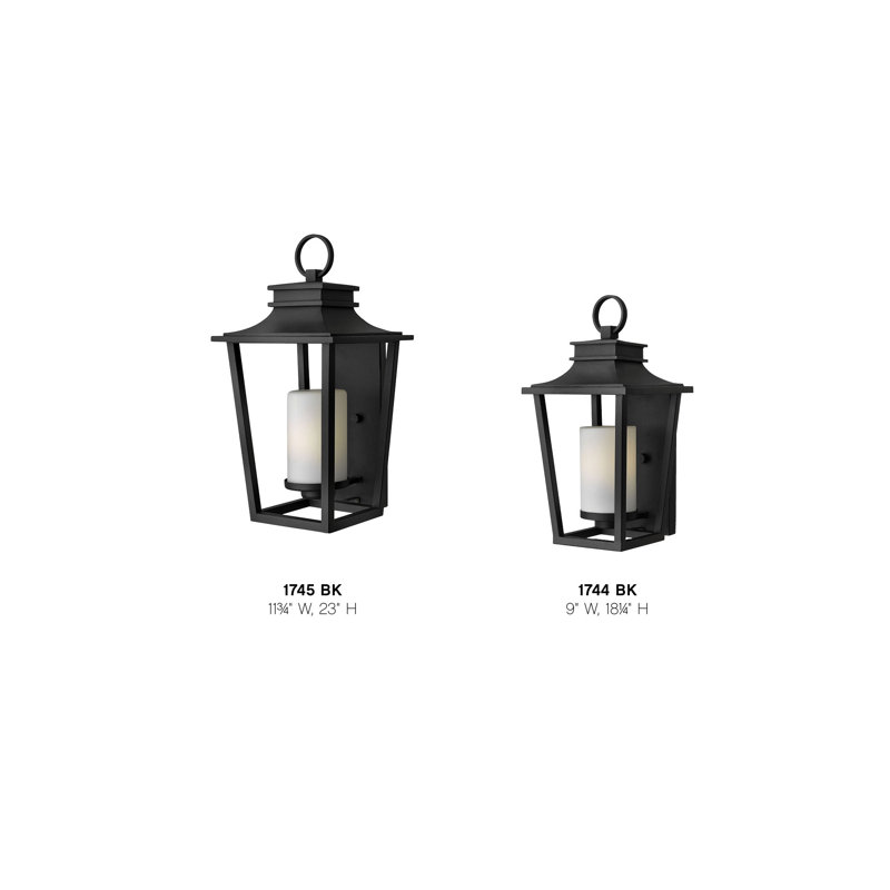 Sullivan Outdoor Wall Lantern, Incandescent, Black, 18.3" H x 9" W x 10" D
