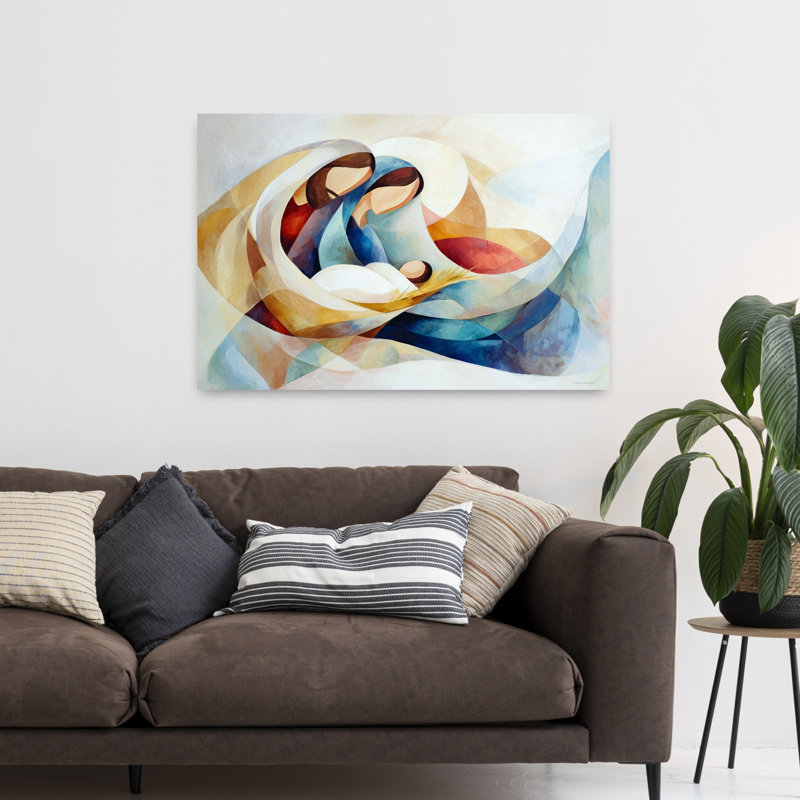 Art mural moderne contemporain abstrait, H 32 po x l 48 po