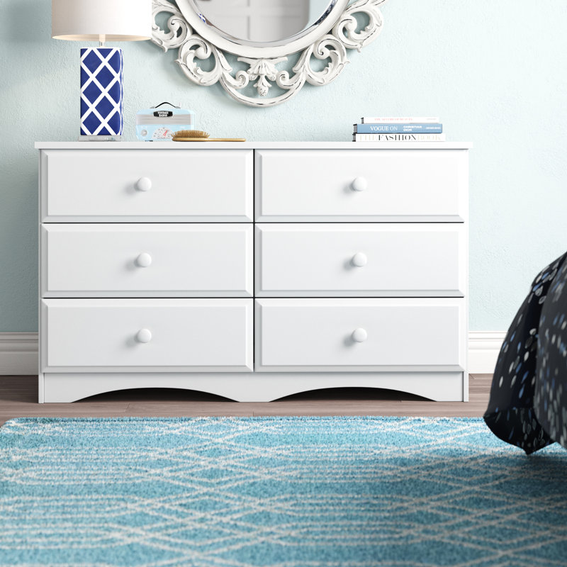 Commode double 6 tiroirs Alayna, Cappuccino