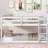White Solid Rubber Wooden Twin Over Loft Bed. Strong And Stable. Maximize Storage Capacity. Effortless Assembly Bed, White. Build. Optimize Bedroom Storage. Simple Installation Process-1084975838