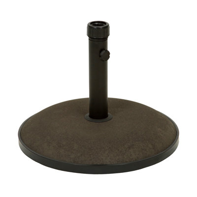 Heavy-Duty Concrete Umbrella Holder, 56.56 Lb, Brown, 19.33 In. Product Dimensions X 14.99 H Design Holder Round, 55 Lbs Capacity, Depth, Width, Height