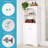 RiverRidge Bristol Arched Tall Bathroom Storage Linen Cabinet and Organizer with Open Bathroom Shelves - White
