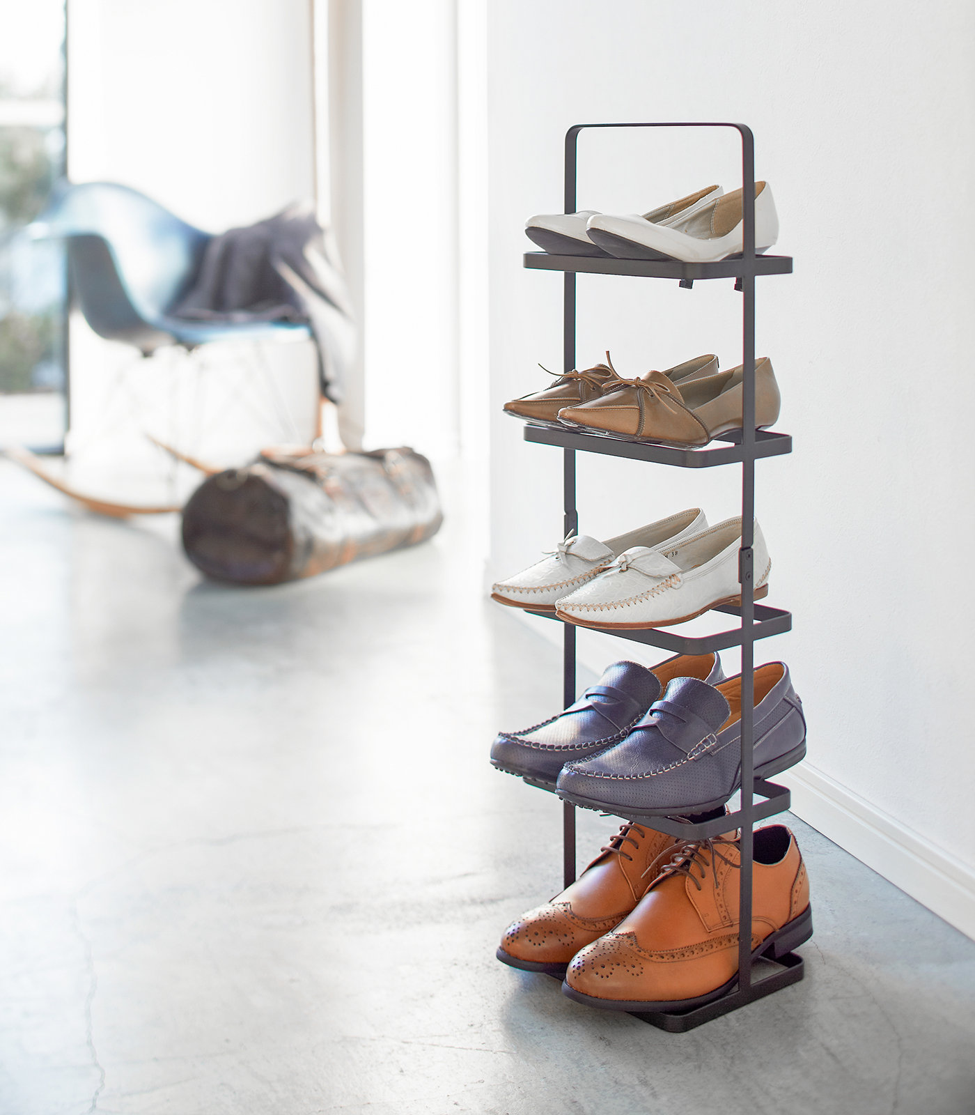 3-Tier 9 Pair Shoe Rack Perfect Solution For Your Entryway or Mud Room to  Store Your Shoes, Boots, Umbrellas, Canes, Purses, and Hats