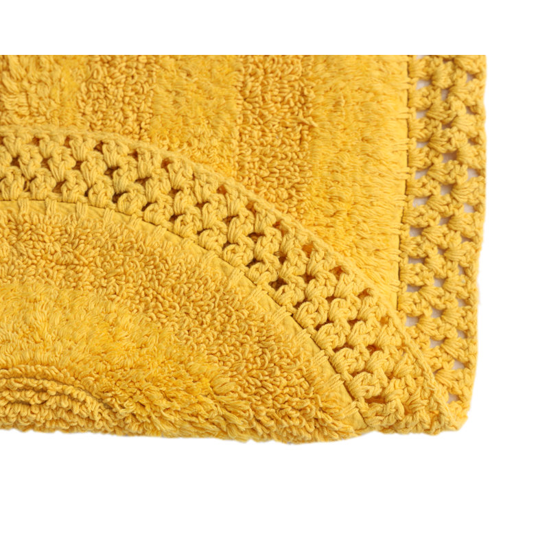 Tapis pour salle de bain Adiraica, Jaune