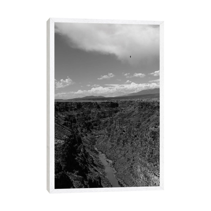 Rio Grande Gorge VII by Bethany Young - Print on Canvas, White Framed, 66.04cm H x 45.72cm W x 3.81cm D