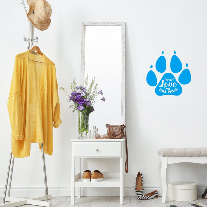 Adhésif décoratif «True Love Has Paws», Bleu ciel, H 23 po x l 23 po