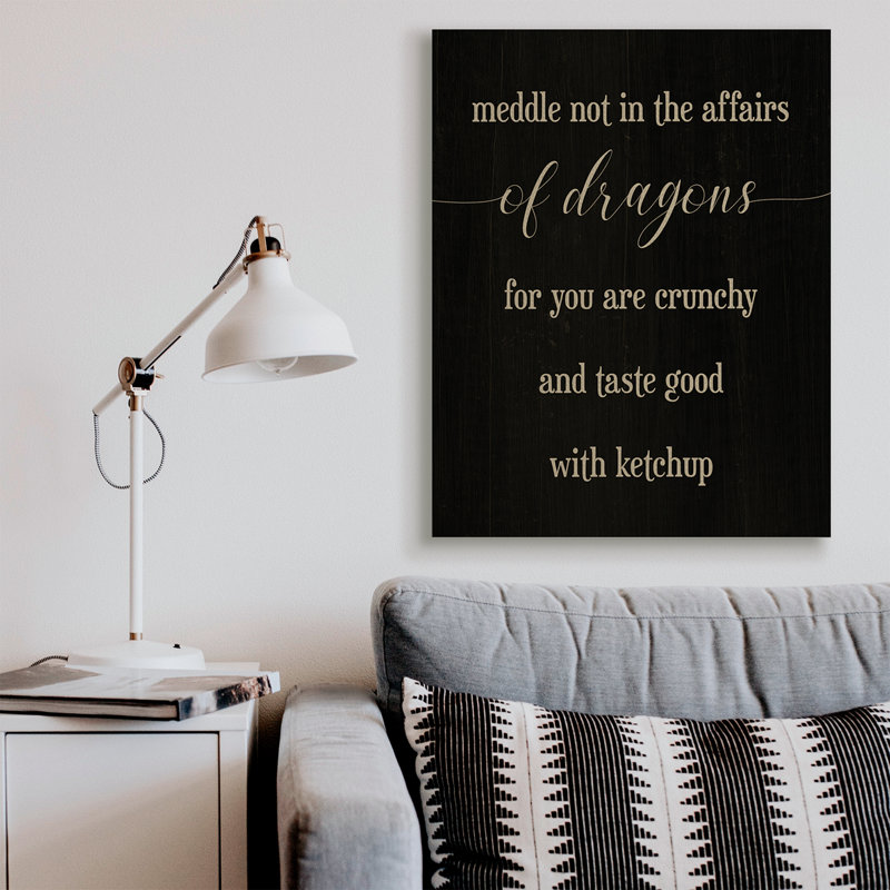 «Medle Not In Dragon Dragon's Saying Mythical», H 48 po x l 36 po, Toile tendue
