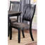 Chaises d'appoint rembourrées noires foncé pour salle à manger, de 2, fabrication en bois d'hévéa, 2 chaises de salle à manger contemporaines, moderne, rembourrées, structure