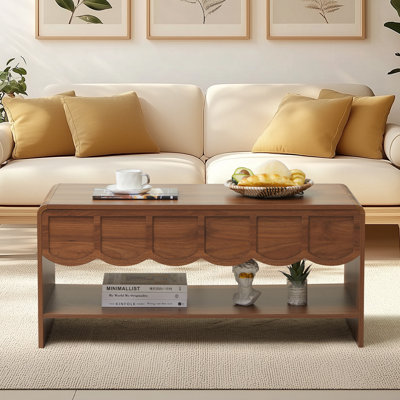 Table basse à plateau relevable avec rangement