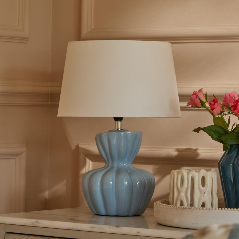 Ceramic Lamp, White, Yes