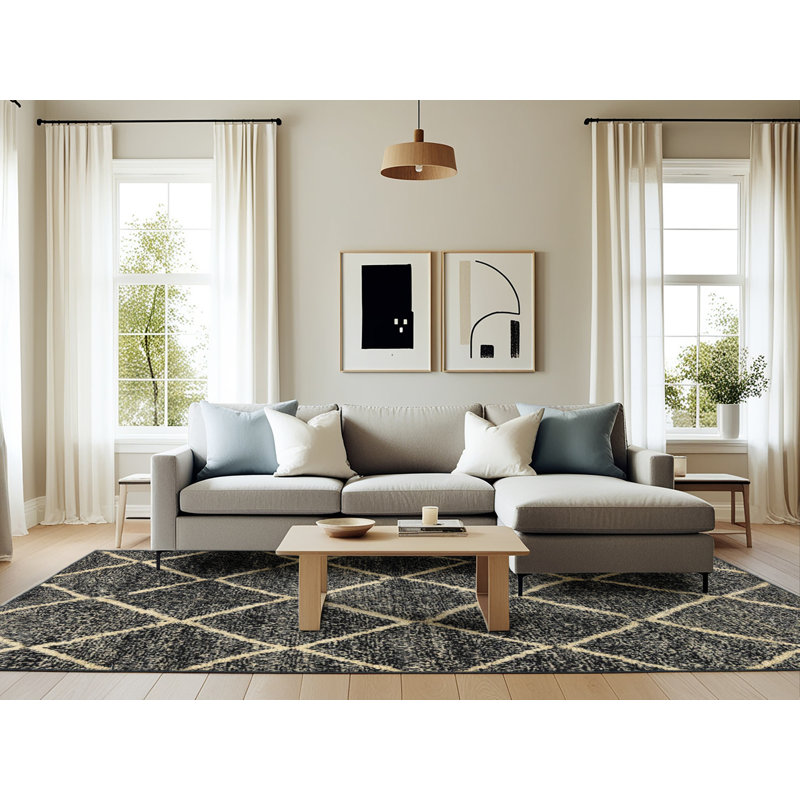 Tapis abstrait moderne 2910, Rectangle 6 pi x 9 pi