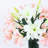 Silk Cloth Lillies Arrangement-25518706-40025480