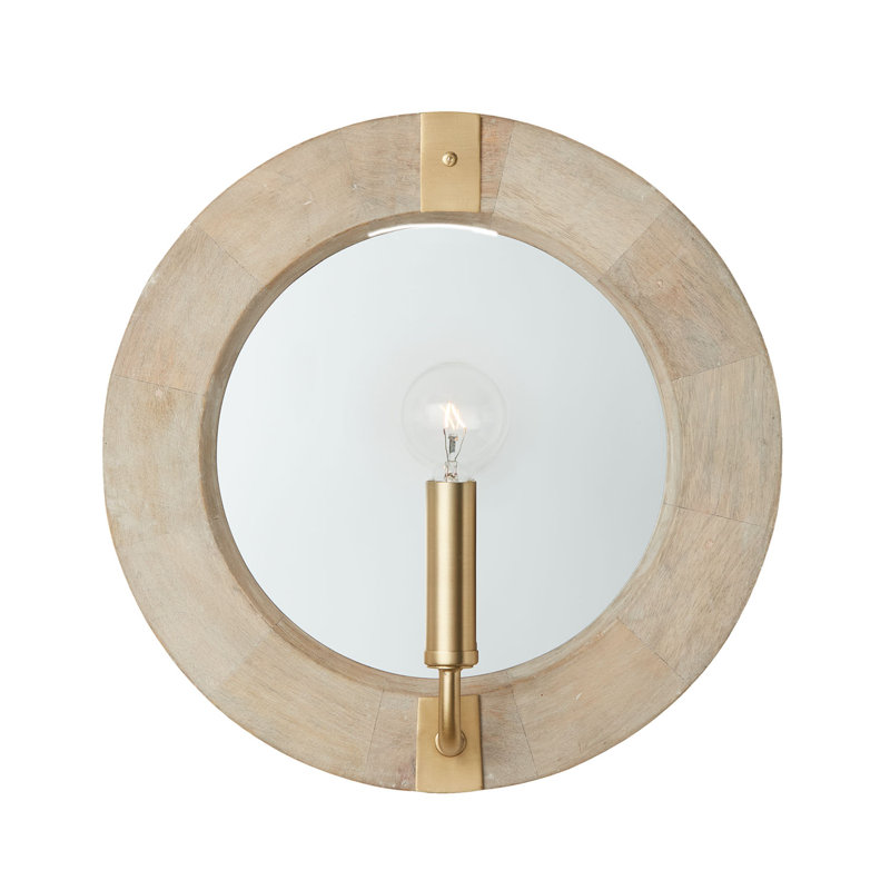 Applique murale à bougie en acier 1 lumière Finn, Blanc délavé