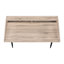 Bureau d'ordinateur pour bureau à domicile, 122 cm (48 po), stratifié brun et métal noir, design moderne avec rangement. Bureau de 122 cm (48 po) de longueur, stratifié.-1063858526