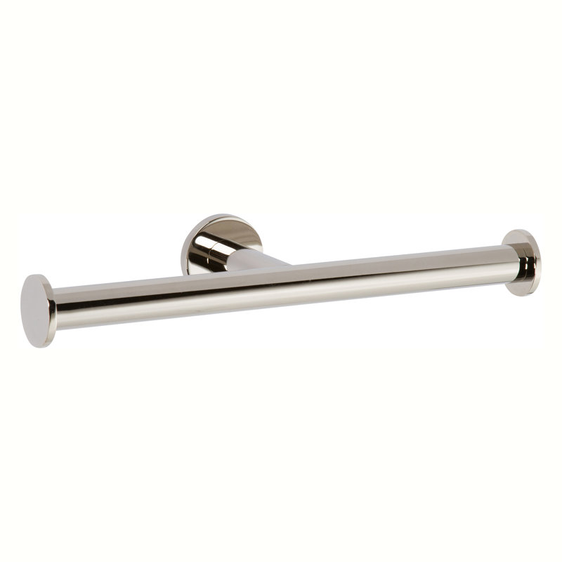 Kubic Open Double Toilet Paper Holder, Polished Nickel