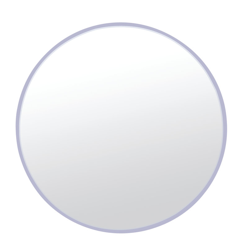 Chasteen Metal Flat Wall Mirror, Brushed Nickel, 33" x 33"