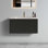 Meuble-lavabo flottant rayé brossé avec lavabo en céramique, meuble-lavabo pour salle de bain moderne, pré-assemblé