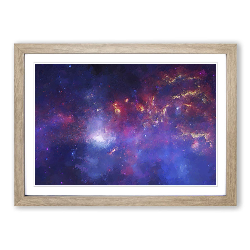 Out of Space Vol.31 in Abstract - Picture Frame Graphic Art Print, Oak Framed, 36cm H x 48cm W x 2cm D