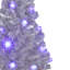 Arbre de Noël artificiel blanc moyen en fibre optique irisée 4 pi avec lumières DEL