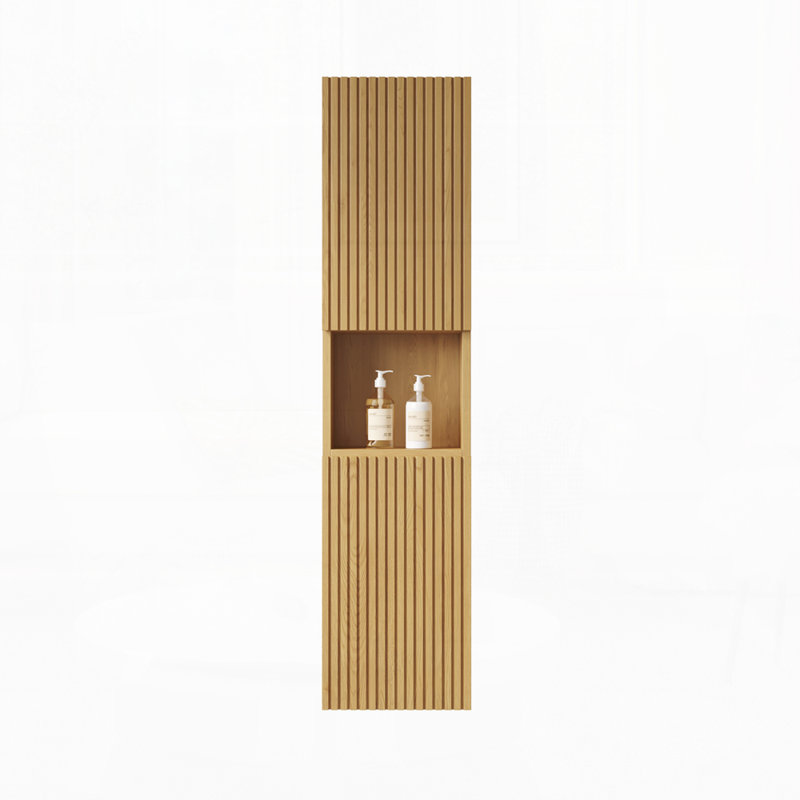 Armoire murale de 59 po de hauteur, armoire de rangement étroite avec portes et tablettes