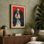 Spaniel in Red Japandi - Wrapped Canvas-504224512-504224518