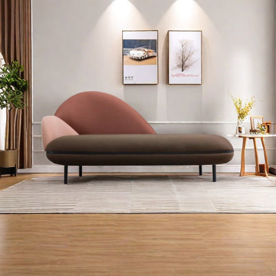 Chaise longue en velours