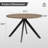 47.2" Solid Wood Round Dining Kitchen Table For 4-6 People With Intersecting Pedestal Base-1631977317