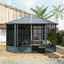 13 pi. L 13 pi. D Pavillon de jardin en métal