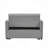 Grey Velvet Loveseat Sofa Bed-805611072-805611073