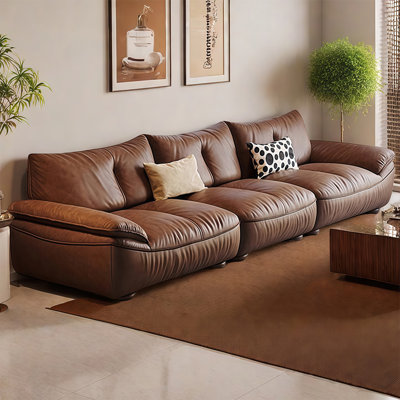 Italian minimalist light luxury straight row sofa