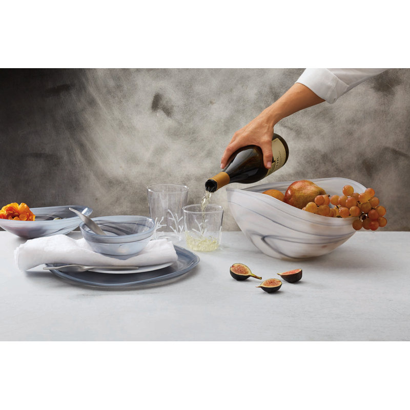 Alabaster ovale 24 oz liq. Bol de service