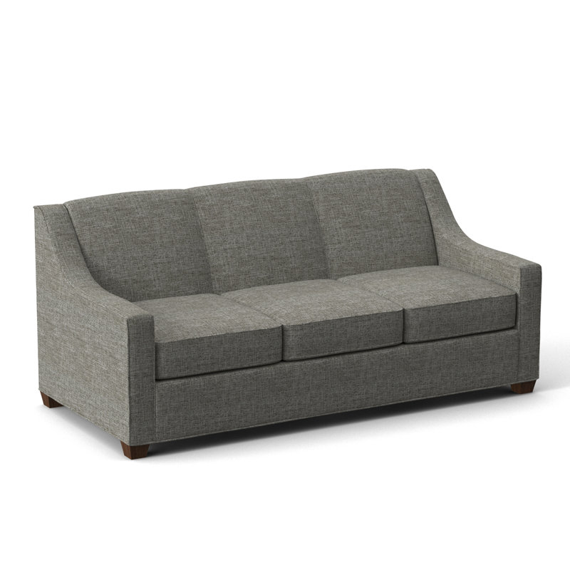 Phillips Square Arm Sofa with Reversible Cushions, Montana Walnut, Archetype Quartz, 34.5" H x 76" W x 36" D