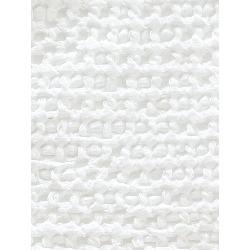 White Cotton Waffle Weave Square Throw Pillow 20x20